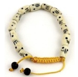 Pulseras de cuentas de hueso con incrustaciones de estilo étnico - Product Image 4