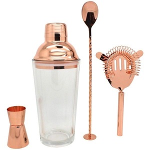 Ensemble complet de shaker à cocktails en acier inoxydable pour bar à domicile avec plusieurs outils de barman pour le mélange de boissons - Product Image 1