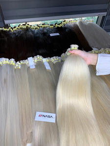 Le fournisseur professionnel de cheveux offre 100% cheveux humains en vrac vietnamiens Super Double extrémités dessinées pour la vente en gros avec livraison mondiale - Product Image 2