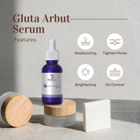 Dermasky Gluta Arbut Serum 30mL Cairan Perawatan Wajah Pemutih Kulit Bercahaya Semua Jenis Kulit Kecantikan Profesional Glutathione Alpha