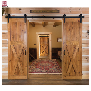 Portes coulissantes de <span class=keywords><strong>grange</strong></span> modernes WANJIA 36x80, grandes portes principales en bois, designs de portes de <span class=keywords><strong>grange</strong></span> intérieures résidentielles - Product Image 2