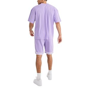 2025 Custom Men's <b>Twinset</b> V Neck Design Short Sleeve Shirt Oversize Trousers Fashionable Casual Style for Summer Hot Selling - Product Image 5