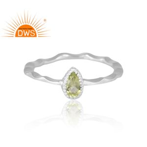 Nouvelle tendance 925 argent naturel péridot pierre précieuse bague bijoux personnalisés pour les femmes cadeau pour elle - Product Image 3