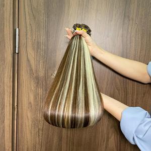 Precio al por mayor Extensiones de cabello humano de punta plana de queratina en stock Listo para enviar a todo color disponible en stock - Product Image 2