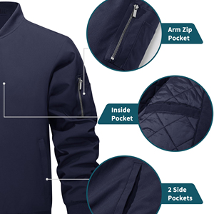Chaquetas de entrenador Softshell resistentes al agua ligeras 2025, la mejor chaqueta de bombardero de estilo Vintage a prueba de viento para hombres - Product Image 4