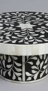 Base para Pastel Cuadrada con Incrustaciones de Hueso, Hecha a Mano, Ecológica, con Diseño Floral, Tamaño Personalizado, Muebles para Compradores Globales de Fábrica - Product Image 3