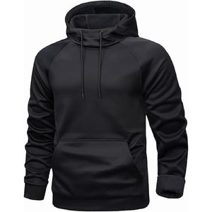 Nouveau à la mode surdimensionné Fit hiver sweats à capuche pour hommes 2 pièces confortable Polyester/coton polaire tissu vêtements de tous les jours solide - Product Image 3