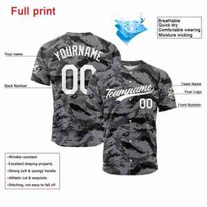 Design personnalisé lettre de broderie sublimation hommes maillot de baseball col en V chemises de softball respirant caractéristique vente en gros en vrac - Product Image 2
