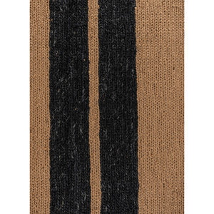 Tapis en jute et chanvre noué à la main Nomadic Threads Pkjp-03, motif rayé gris et noir, tissage plat, pour salon, taille 9x12, pour adolescents - Product Image 3