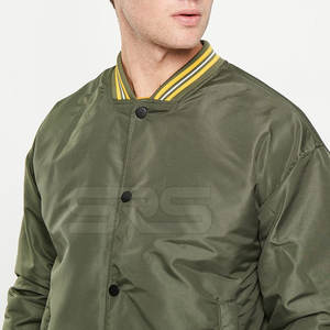 Chaqueta bomber transpirable hecha a medida para hombre, chaqueta de invierno bomber de manga larga para hombre al por mayor, superventas - Product Image 5