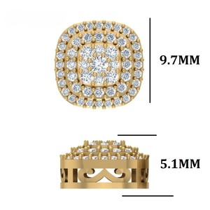 Pendientes de tuerca de lujo de oro macizo de 14 quilates de Ley 925 para mujer, pendientes de tuerca de diamante creados en laboratorio con diamante cultivado en laboratorio solitario - Product Image 4