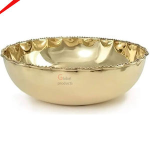 2025 latest look golden and <b>silver</b> metal stainless steel serving <b>bowl</b> for hotel restaurant and bar - Product Image 2