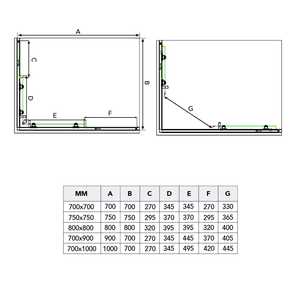 Box Doccia Lima in Vetro Temperato Trasparente 70X70 per Set Bagno - Product Image 6
