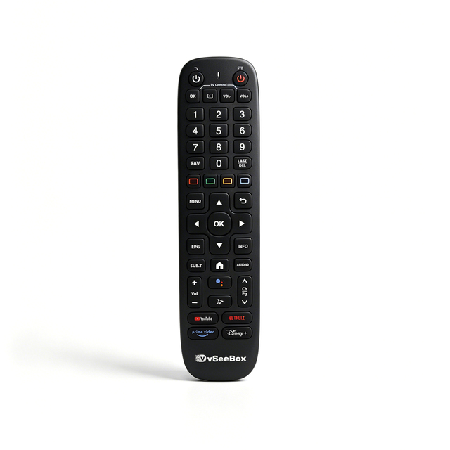 Original Replacement VseeBox V6 Plus Smart TV Box Remote Voice Control Backlit Keys IR Learning BT Connection 10m Range ABS