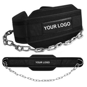 2025 logotipo personalizado neopreno Dip gimnasio Fitness cadena levantamiento de pesas entrenamiento tirar cinturón acero cintura espalda Fitness equipo accesorio - Product Image 2