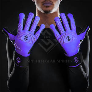 Gants de gardien de but en latex de haute qualité, antidérapants, avec fermeture à scratch, protection des doigts, pour l'entraînement, gants de football - Product Image 2