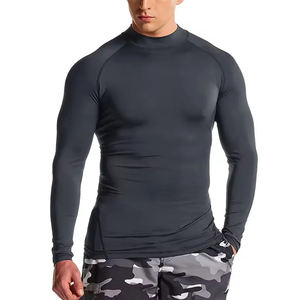 Camisa de compresión de manga larga Unisex personalizable de la mejor calidad para lucha libre Spandex/Material de nailon gimnasio transpirable ligero - Product Image 4