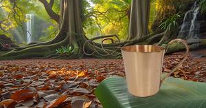 Authentic 2oz Moscow Mule Shot Mug Solid Copper Ceramic Cup Mini Size <b>Gift</b> Cup Design Pack of 1 - Product Image 3