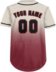 Custom Made Sublimated Baseball Jersey <b>Short</b> <b>Sleeve</b> <b>Button</b> <b>Up</b> youth athletic tops breathable Vintage style baseball jerseys - Product Image 2