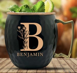 Taza martillada Acero inoxidable Cobre Cerveza Moscú Mula Taza Metal Cóctel Beber de India - Product Image 1