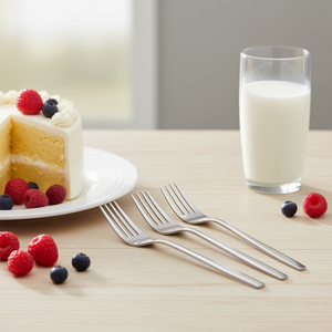 Juego de 3 Tenedores para Fruta INFINITO de 15 cm, Acero Inoxidable Cromado Pulido, Utensilios para Postre, Modelo Abbott FV7PN0338 - Product Image 3