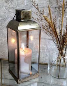 Linternas de cristal hechas a mano de estilo de malla marroquí de latón antiguo portavelas de madera y tarros para decoración del hogar para decoración de mesa de Navidad - Product Image 2