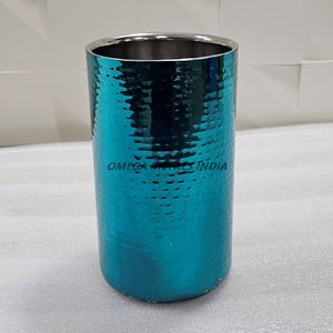 Refroidisseur à vin ovale en acier inoxydable de haute qualité Texture nervurée et poignées latérales pour une utilisation pratique lors des rassemblements - Product Image 3