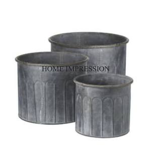 Maceta y macetas de flores de Material galvanizado de forma redonda de calidad superior, maceta y maceta de flores de jardinería de nuevo estilo de alta demanda - Product Image 5