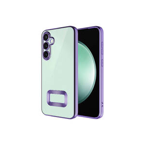 Coque en silicone Omeg Series pour Samsung Galaxy S23 FE, avec découpe logo or rose, protection caméra, style INS élégant - Product Image 2