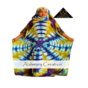 Women's Comfortable Rayon <b>Kaftan</b> Dress Long Tie Dye Style Elegant <b>Beach</b> Cover-Up Lace Loose Fit for Parties Swimwear Supplied - Product Image 1
