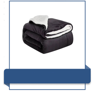 Taille personnalisée 100% laine Sherpa polaire jeter Double couche réversible tricoté hiver couverture luxueux lit jeter pour bébé voyage - Product Image 4