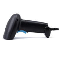 Escáner de Códigos 1D y 2D con Cable USB, el Más Vendido del 2026, Negro/Azul, Escaneo CCD para Minoristas, Supermercados y Tiendas, Lector de Códigos QR para Control de Inventario