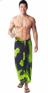 Pareo Hawaiano Polinesia para Hombre, Sarong de Satén de Poliéster Suave de Secado Rápido, Envoltura de Playa, Marca Blanca - Product Image 2