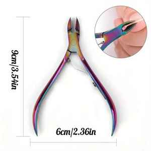Herramientas de Acero Inoxidable para Uñas, Cortaúñas Profesional para Manicura, Cortacutículas, Pinza para Cutículas para el Hogar y Salón - Product Image 4
