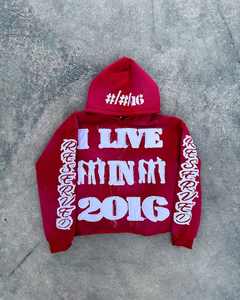 Sudadera con capucha y cremallera completa de algodón de alta calidad de felpa francesa de peso pesado fabricante muestra gratis Sudadera con capucha bordada personalizada cremallera - Product Image 1