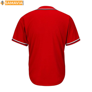 Maillot de baseball personnalisé RTS avec numéro de nom de joueur, vêtements d'équipe à boutons complets pour hommes League USA UK Market - Product Image 2