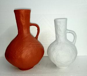 แจกันทรงเรขาคณิตสีชมพูอมเทาแบบด้านสุดหรู |   กระถางตกแต่งโลหะสไตล์มินิมอลทำมือ |   แจกันศิลปะบนโต๊ะสไตล์ร่วมสมัยสำหรับตกแต่ง - Product Image 5