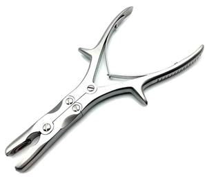 Pince à os orthopédique à double action Stille-Luer en acier inoxydable de 8,75 pouces, à alimentation manuelle, design incurvé et angulaire, CE - Product Image 5