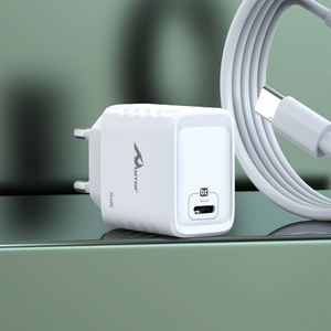 Cargador tipo C GAN de 20W, color blanco, con QC3.0, para teléfono, auriculares, hogar y móvil, compatible con enchufes EU UK US - Product Image 3