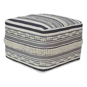 Pouf moderne en coton tissé à la main, assise multifonctionnelle avec design bohème, confort et style améliorés par ITHL - Product Image 1