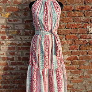Hand Block Printed Maxi <b>Dress</b> <b>for</b> Summer Breathable Cotton Floral Print Handmade Casual Maxi <b>Dress</b> <b>For</b> <b>Women</b> - Product Image 1