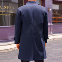 Manteaux en laine pour hommes de style antique, design unique, qualité supérieure, col rabattu, fermeture à boutons, écologiques, respirants et confortables