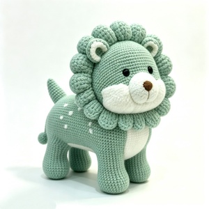 Peluche lion au crochet personnalisée, lion amigurumi, animal en peluche tricoté à la main, lion en peluche doux au crochet, peluche sûre pour bébé - Product Image 6