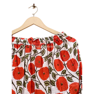 Calidad asegurada de algodón indio transpirable respetuoso con el medio ambiente diseño de abrigo bohemio Maxi falda túnica larga estampada - Product Image 2