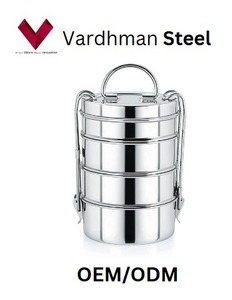 Clip de boîte à lunch en acier inoxydable de qualité supérieure d-mark hôtel bureau 1-3L> compartiment de pique-nique portable à 3 niveaux 7*4 Durable - Product Image 4