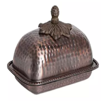Nouveau plat à beurre décoratif de conception fantaisie en acier inoxydable plat à beurre en métal pour ustensiles de cuisine à la maison vaisselle plat à beurre
