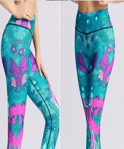 High Waist Full Length Santa Claus Cartoon Print <b>Leggings</b> <b>Women's</b> Stretch Knitted Yoga Tights <b>Winter</b> Casual Wear - Product Image 5