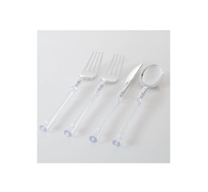 Juego de tenedor de cuchara de acero inoxidable de alta calidad con mango acrílico para restaurantes, vajilla y estilo de camping - Product Image 2