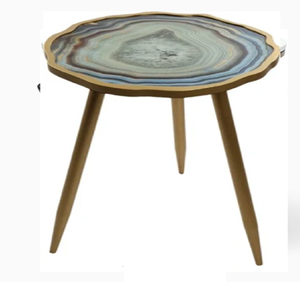 Table basse unique en forme de chariot avec plateau en bois rectangulaire avec cadres et roues en métal noir disponible au prix de gros - Product Image 2