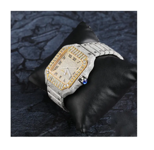 Top Brand Certificated Colorless Moissanite Diamond Watch Luxury Customized Iced Out Gold Plated <b>Mens</b> Hip Hop Watch - Product Image 3